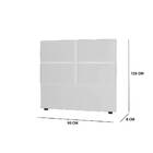 Cabeceira Solteiro Roma 90cm Suede Branco Bnn Decor