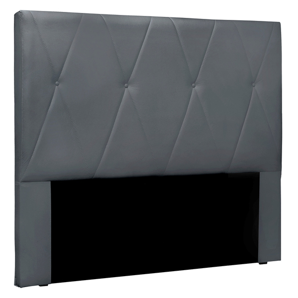 Cabeceira Solteiro Serena 90cm Veludo - Amarena Móveis - Cinza