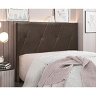 Cabeceira Solteiro Serena 90cm Veludo - Marrom