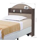 Cabeceira Solteiro Sicília - Avelã e Ipê