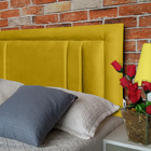 Cabeceira Solteiro Siena Double Luxor Suede Amarelo 90 X 60 R