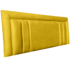 Cabeceira Solteiro Siena Double Luxor Suede Amarelo 90 X 60 R