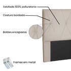 Cabeceira Solteiro Suede 90cm Aquilla  Bege