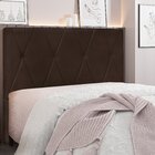 Cabeceira Solteiro Suede 90cm Aquilla  Café