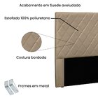 Cabeceira Solteiro Suede 90cm Esmeralda  Bege