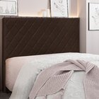 Cabeceira Solteiro Suede 90cm Esmeralda  Café