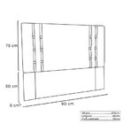 Cabeceira Solteiro Suede 90cm Gênova  Cinza