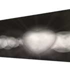 Cabeceira Solteiro Suede Estampado Coração Branco Painel Cama