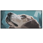 Cabeceira Solteiro Suede Estampado Dog Painel Cama Box 90 X 60