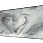 Cabeceira Solteiro Suede Estampado Mãos Baby Painel Cama Box