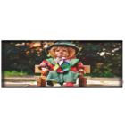 Cabeceira Solteiro Suede Estampado Palhaço Painel Cama Box 90