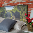 Cabeceira Solteiro Suede Estampado Ponte Painel Cama Box 90 X