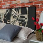 Cabeceira Solteiro Suede Estampado Roda Carro Painel Cama Box