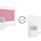 Cabeceira Solteiro Texas Branco Rosa