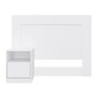 Cabeceira Solteiro Texas Branco Rosa