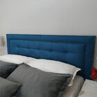 Cabeceira Solteiro Veneza Diamond 10 Suede Azul Royal 90 X 60