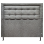 Cabeceira Solteiro Veneza Luxor 10 Linho Cinza 90 X 120 Cm Rbl