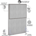 Cabeceira Solteiro Vicenza 100 Cm Linho Cinza L02 Com 01 Mesa