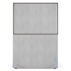 Cabeceira Solteiro Vicenza 100 Cm Linho Cinza L02 Com 01 Mesa