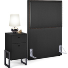 Cabeceira Solteiro Vicenza 100cm Couríssimo Preto L02 Com Mes