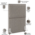 Cabeceira Solteiro Vicenza 100cm L02 Bouclê Bege Com 01 Mesa