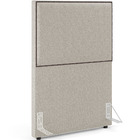 Cabeceira Solteiro Vicenza 100cm L02 Bouclê Creme Com 1 Mesa