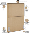 Cabeceira Solteiro Vicenza 100cm Linho Bege Escuro L02 E 01 M