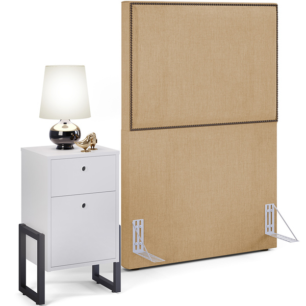 Cabeceira Solteiro Vicenza 100cm Linho Bege Escuro L02 E 01 M