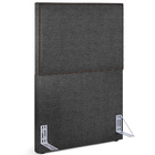 Cabeceira Solteiro Vicenza 100cm Linho Cinza Escuro L02 Mesa