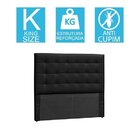 Cabeceira Sonho Clean King 1,95m Em Couro Sintético Preto