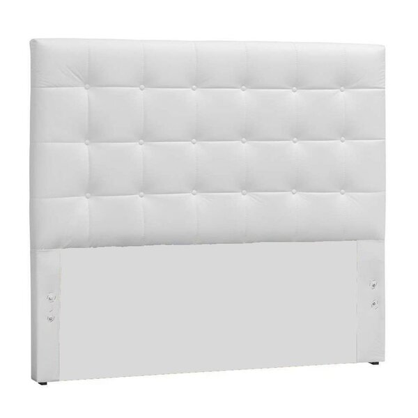 Cabeceira Sonho Clean Queen 1,60m Em Couro Sintético Branco