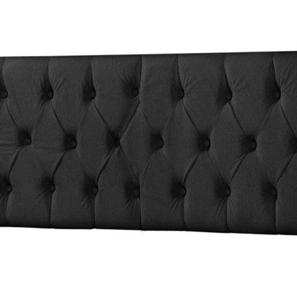 Cabeceira Sonho Paris Casal 1,40m Painel Em Suede Preto