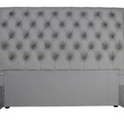 Cabeceira Sonho Paris King 1,95m Em Couro Sintético Cinza