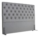Cabeceira Sonho Paris King 1,95m Em Couro Sintético Cinza