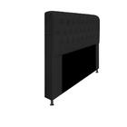 Cabeceira Sophia Suede Preto 1,95 M