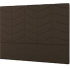 Cabeceira Sotille Plus Solteiro 900mm Suede Chocolate - Simbal