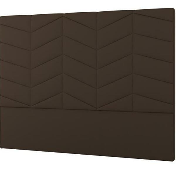 Cabeceira Sotille Plus Solteiro 900mm Suede Chocolate - Simbal