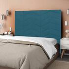 Cabeceira Sotille Plus Viúva 1000mm Veludo Azul - Simbal