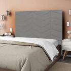 Cabeceira Sotille Plus Viúva 1000mm Veludo Slim Chumbo - Simb