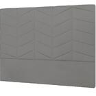 Cabeceira Sotille Plus Viúva 1000mm Veludo Slim Chumbo - Simb