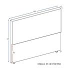 Cabeceira South Linho Preto Queen (11x160x125) - Revestida Em