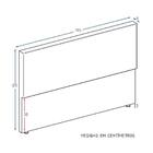 Cabeceira South Veluto Marrom Super King (11x195x125) - Reves