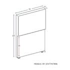 Cabeceira South Veluto Preto Solteiro (11x90x125) - Revestida