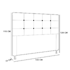 Cabeceira Stambul Para Cama Box Casal 140 Cm Corino M11 - D'r
