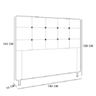 Cabeceira Stambul Para Cama Box Casal 140 Cm Suede Marrom M11