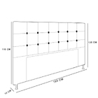 Cabeceira Stambul Para Cama Box King 195 Cm Corino Branco - D