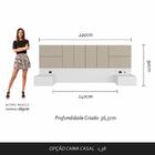 Cabeceira Suspensa Cama Casal Com Led Malibu Bran/bege - M. A