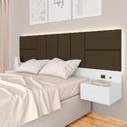 Cabeceira Suspensa Cama Casal Com Led Malibu Bran/mar - M. Ar