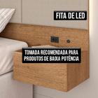 Cabeceira Suspensa Cama Casal Com Led Malibu Carv/bege - M. A