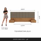 Cabeceira Suspensa Cama Casal Com Led Malibu Carv/capuc - M.